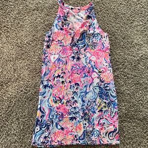 Lilly Pulitzer racer back tank dress with ruffles